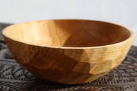 Image 1 of Faceted Oak bowl