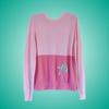Pink Fine Cashmere Mix Jumper with Silver Star Applique
