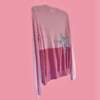 Pink Fine Cashmere Mix Jumper with Silver Star Applique