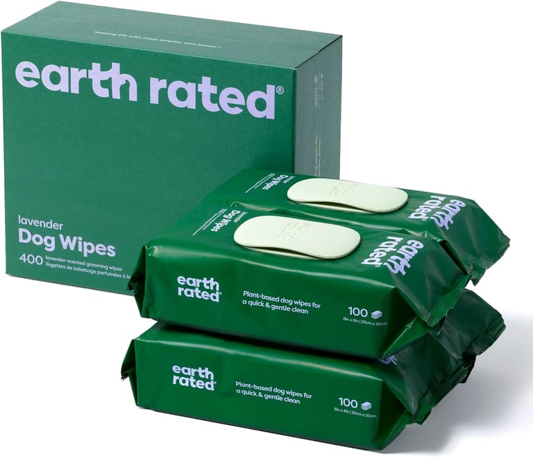 Earth Rated Dog Wipes, New Look, Thick Plant
