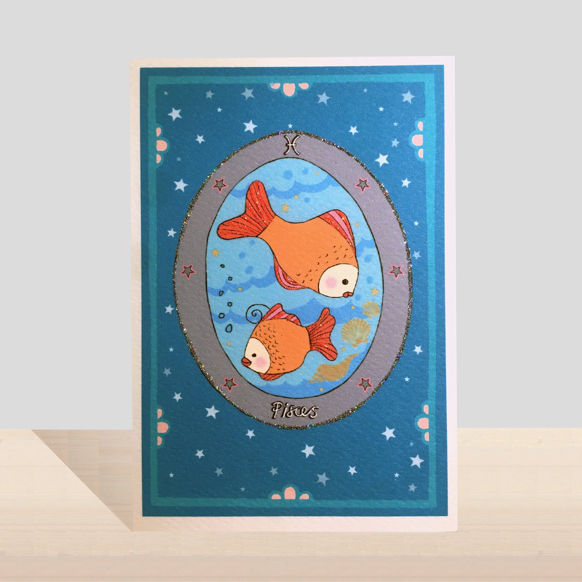 Pisces Elaborate Zodiac Card
