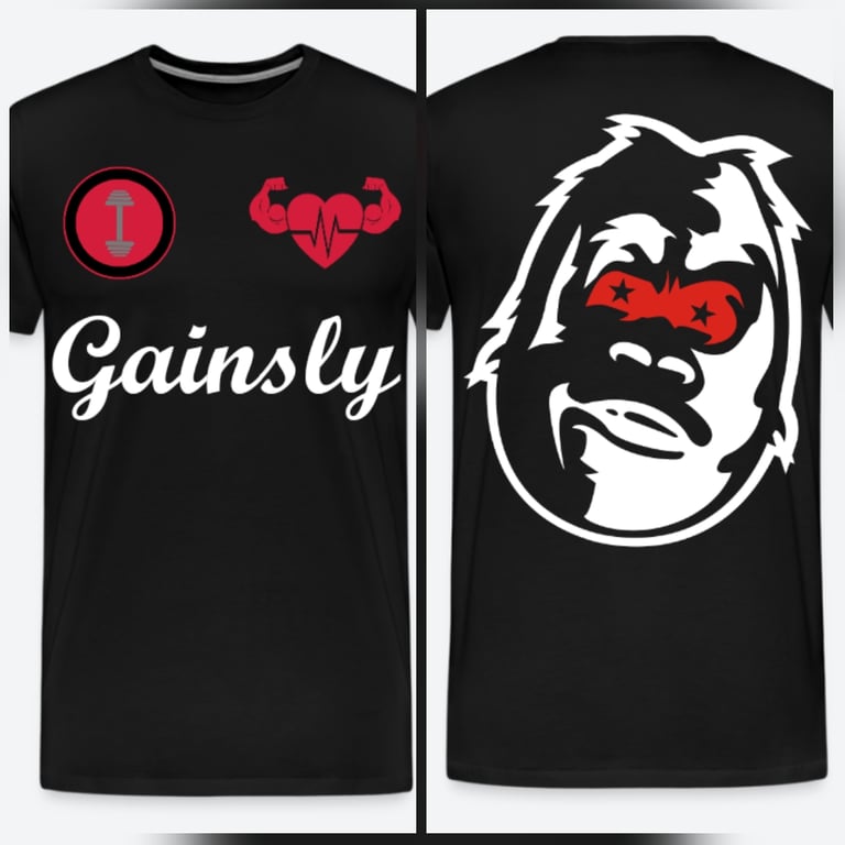 Gainsly Gorilla Gym Team T Shirt