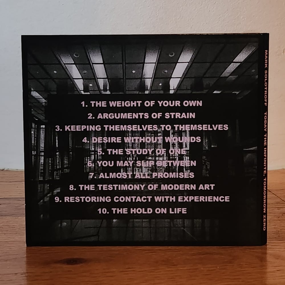 Mark Solotroff "Today The Infinite, Tomorrow Zero" CD