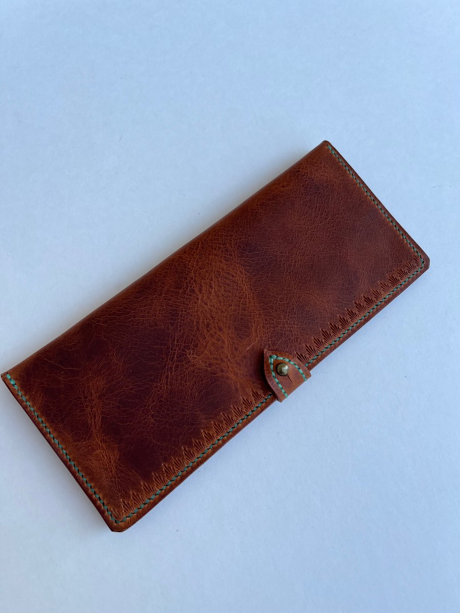 Image of Waxy Cognac Long Wallet