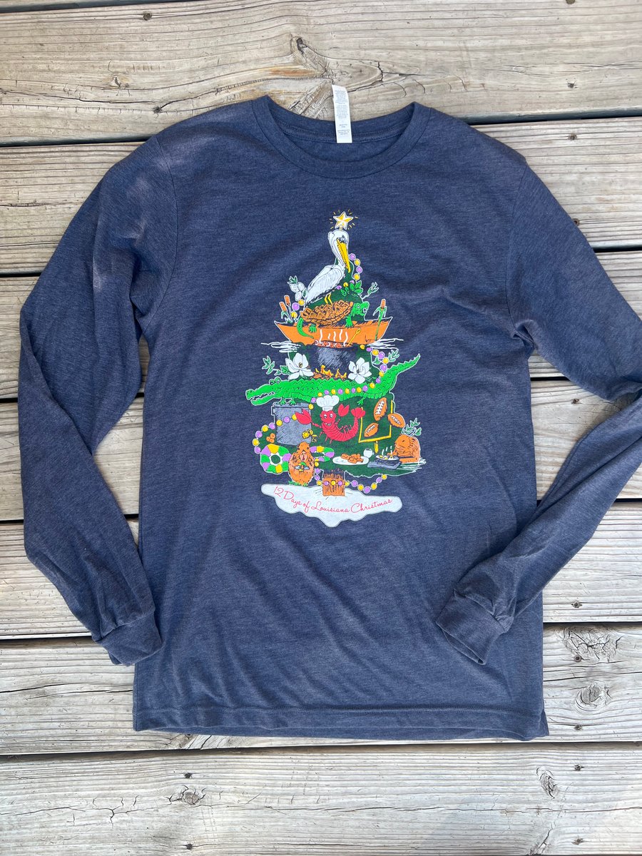 Image of Adult 12 Days of Louisiana Christmas Long Sleeve PRE ORDER