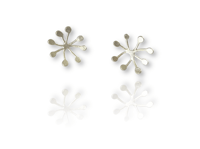 Image 1 of Abstract Silver Blossom Earrings