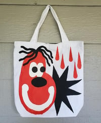 hand painted canvas tote bag