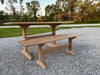 Trestle Table | Solid White Oak | Handmade | Solid Walnut