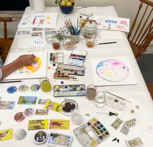 Image of "Tarot and Watercolor" Workshop with Georgia Carbone ~ Saturday, 8/31, 2-5pm