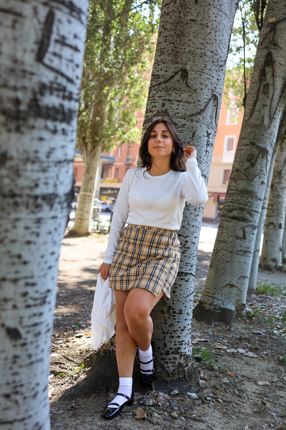 Image of T-SHIRT PASSEPARTOUT VISCOSA BIANCA