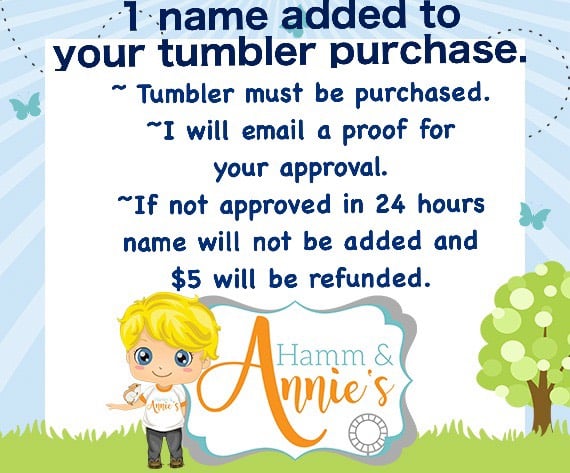 Image of Add a Name to your Tumbler