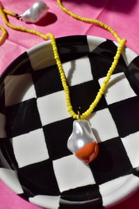 Image 1 of Hand Painted Faux Pearl Charm