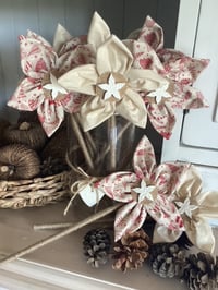 Image 1 of Christmas Handmade Forever Flowers - Trees Natural and Red  