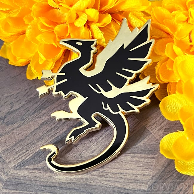 Four-Winged Wyvern Enamel Pin