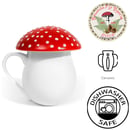 Image 1 of 🍄 Amanita Mushroom Coffee Mug - Ceramic - 12oz - White - Cottagecore