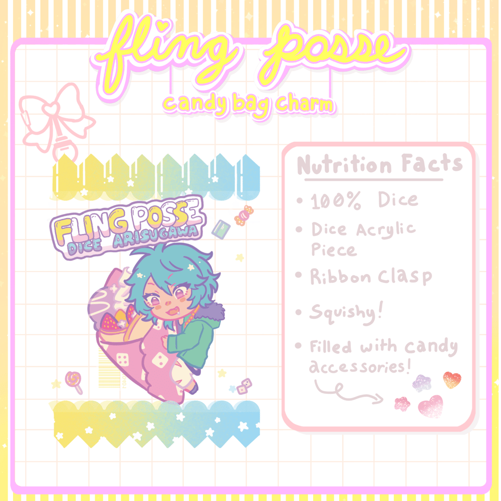 Image of FLING POSSE CANDY BAG SHAKER CHARMS