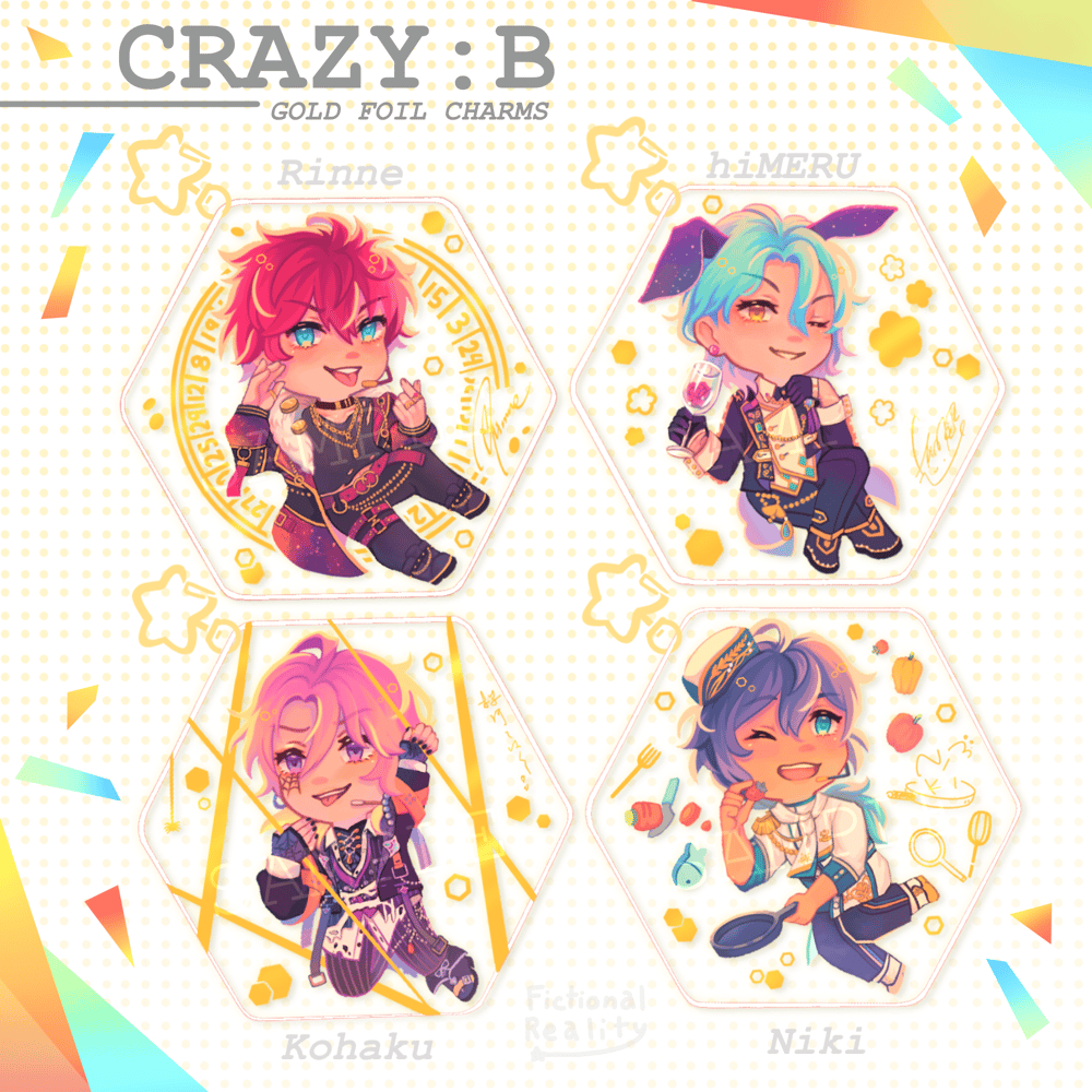 Image of ENSEMBLE STARS CRAZY:B GOLD STAMPING CHARMS