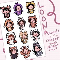 Image 2 of LOONAnimals Sticker Sheet