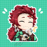 Tanjirou Closed Onigiri Sticker