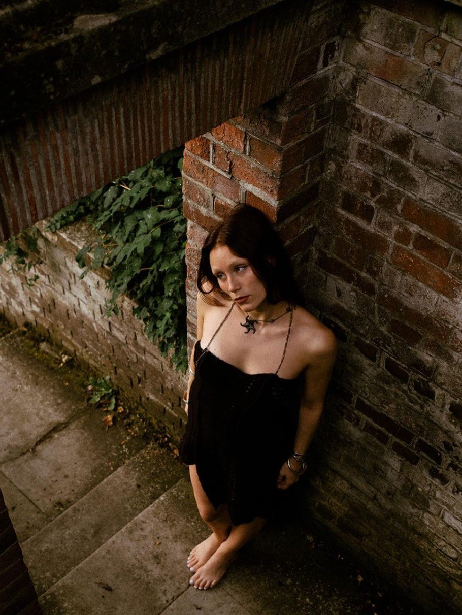 Image of knit chain dress 