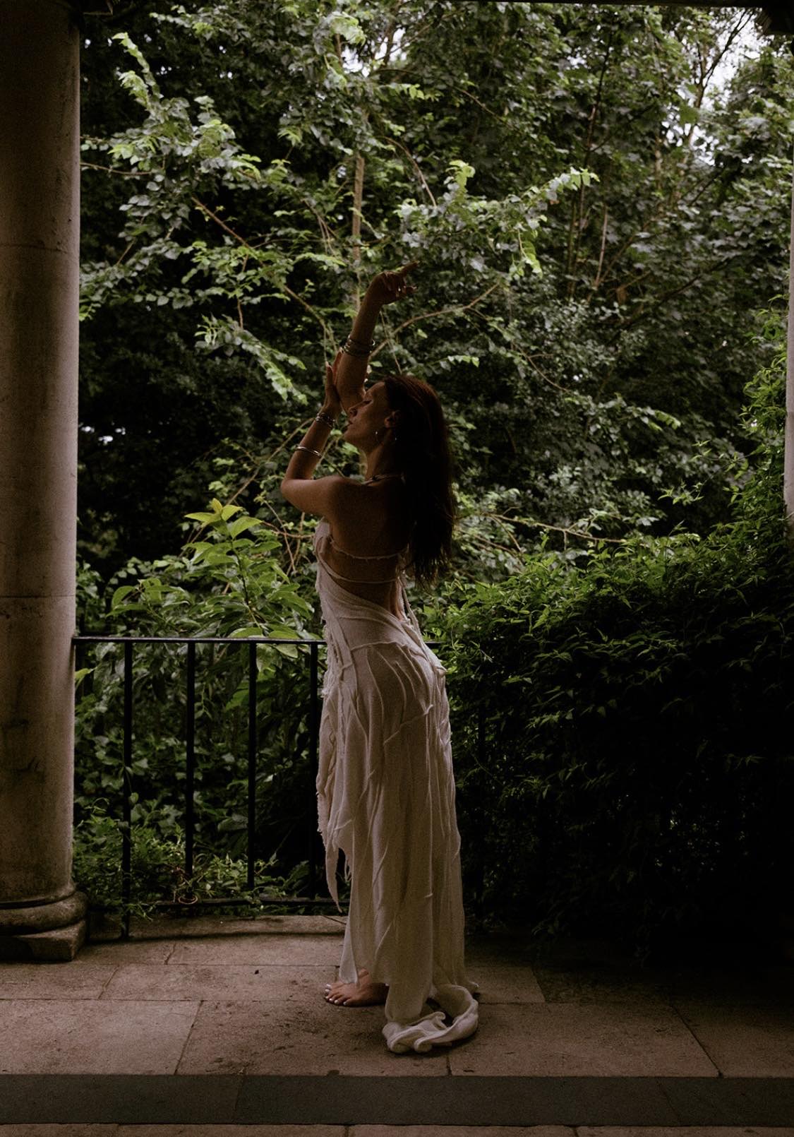 Image of spine maxi dress