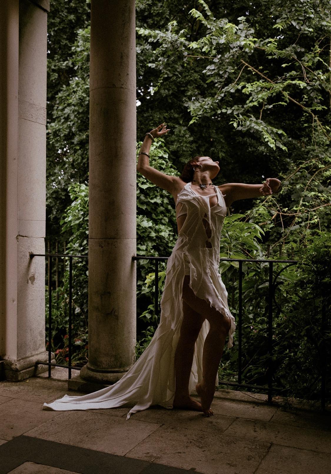 Image of spine maxi dress