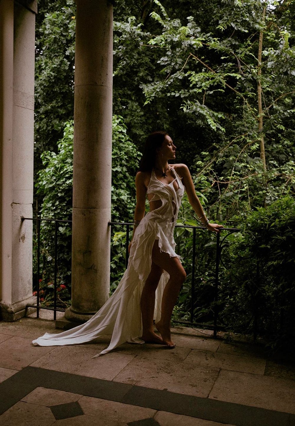Image of spine maxi dress