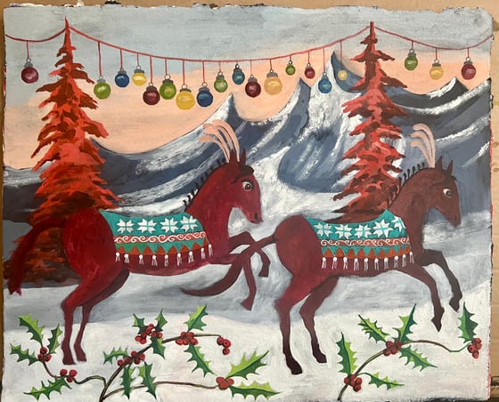 Image of Anthropologie Christmas artwork 