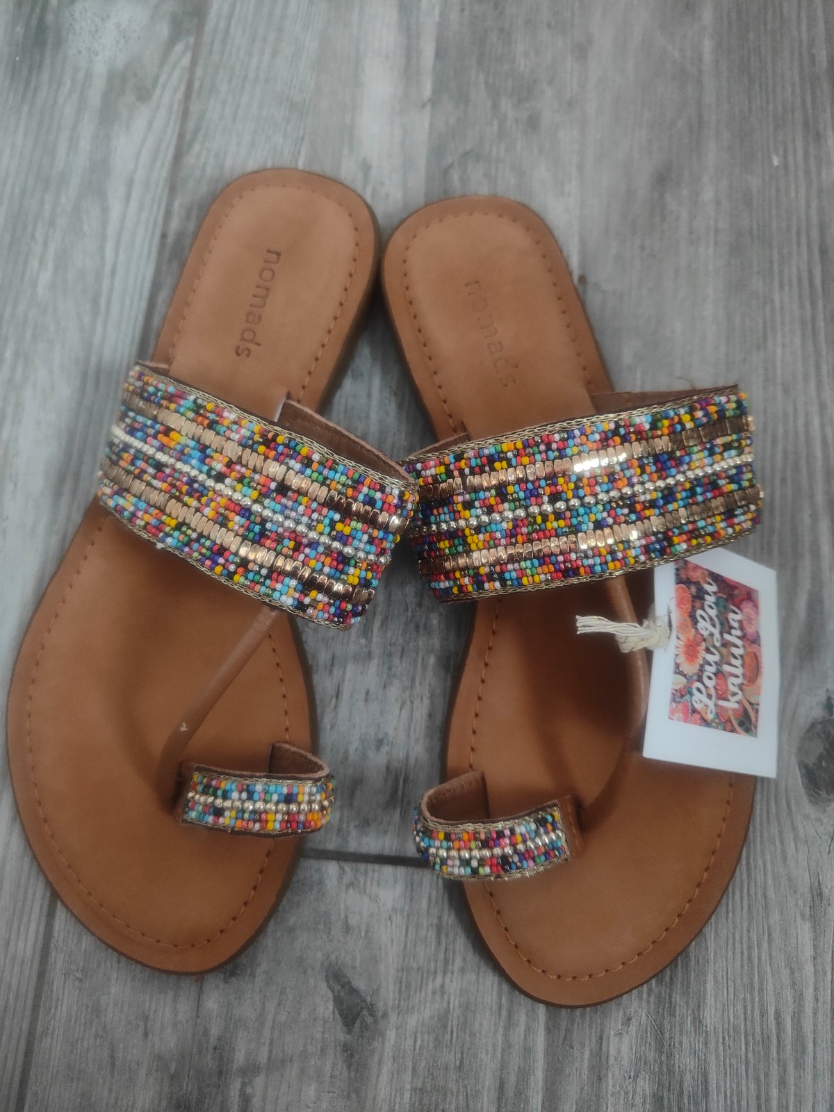 Beaded toe hot sale sandals