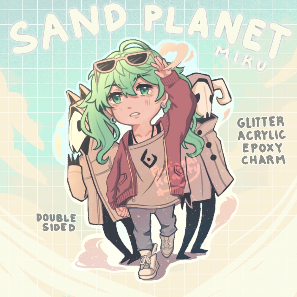 Image of VOCALOID HATSUNE MIKU SAND PLANET GLITTER EPOXY CHARM