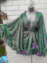 Image 1 of Amara dress -green and purple 