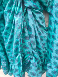 Image 3 of Amara Wrap dress -light turquoise and purple 