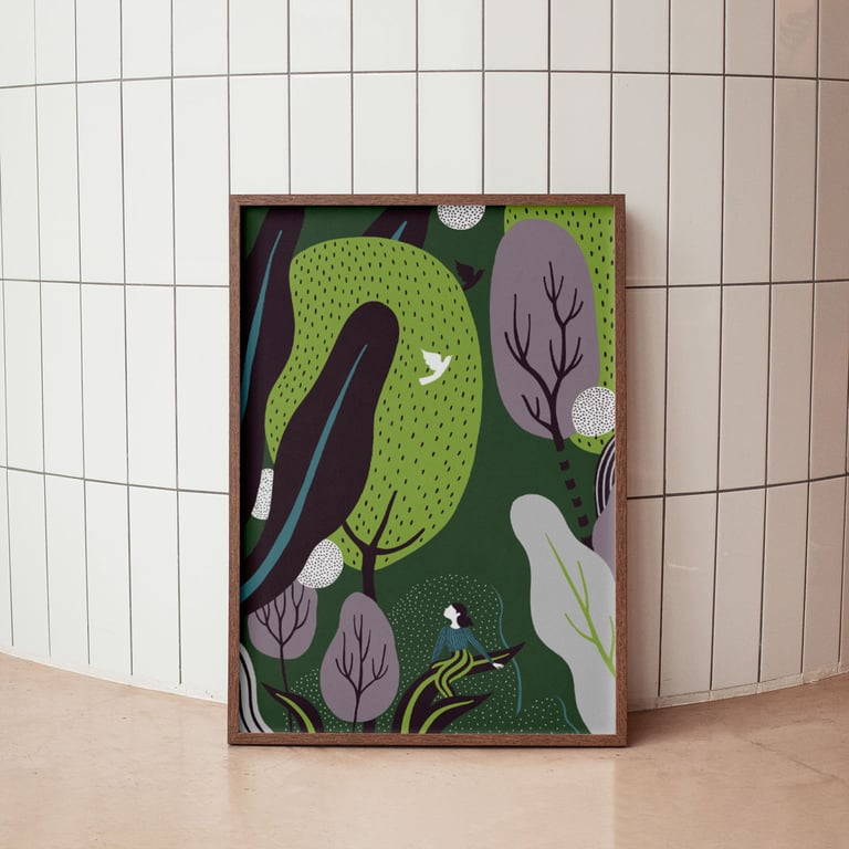 Green Forest Print