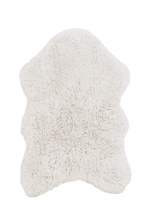 Image of Tapis fausse fourrure 100% laine - 75 X 110 cm 