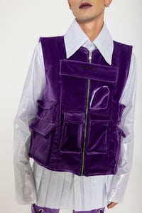 Image 1 of VIOLET VELVET VEST