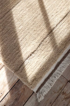 Image of Tapis taupe 100% laine - plusieurs tailles