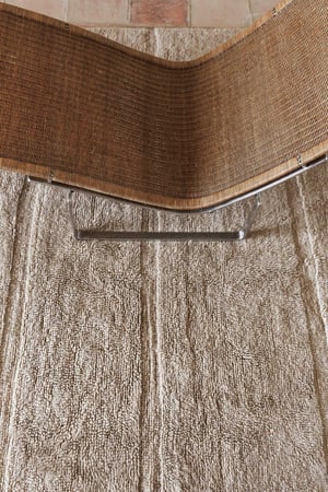 Image of Tapis taupe 100% laine - plusieurs tailles