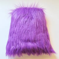 Image of Pizza Fiend Handmade Purple Plush Pillow Doll Retro Cartoon Style with Furry Back