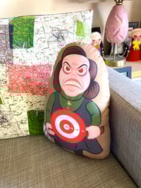 Image of Cock-a-Doodie Cuddle Buddy Lady Serial Killer Handmade Plush Pillow Doll