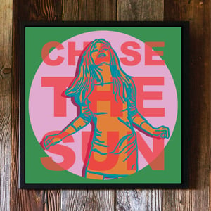 Image of 12" digital print, signed - CHASE THE SUN