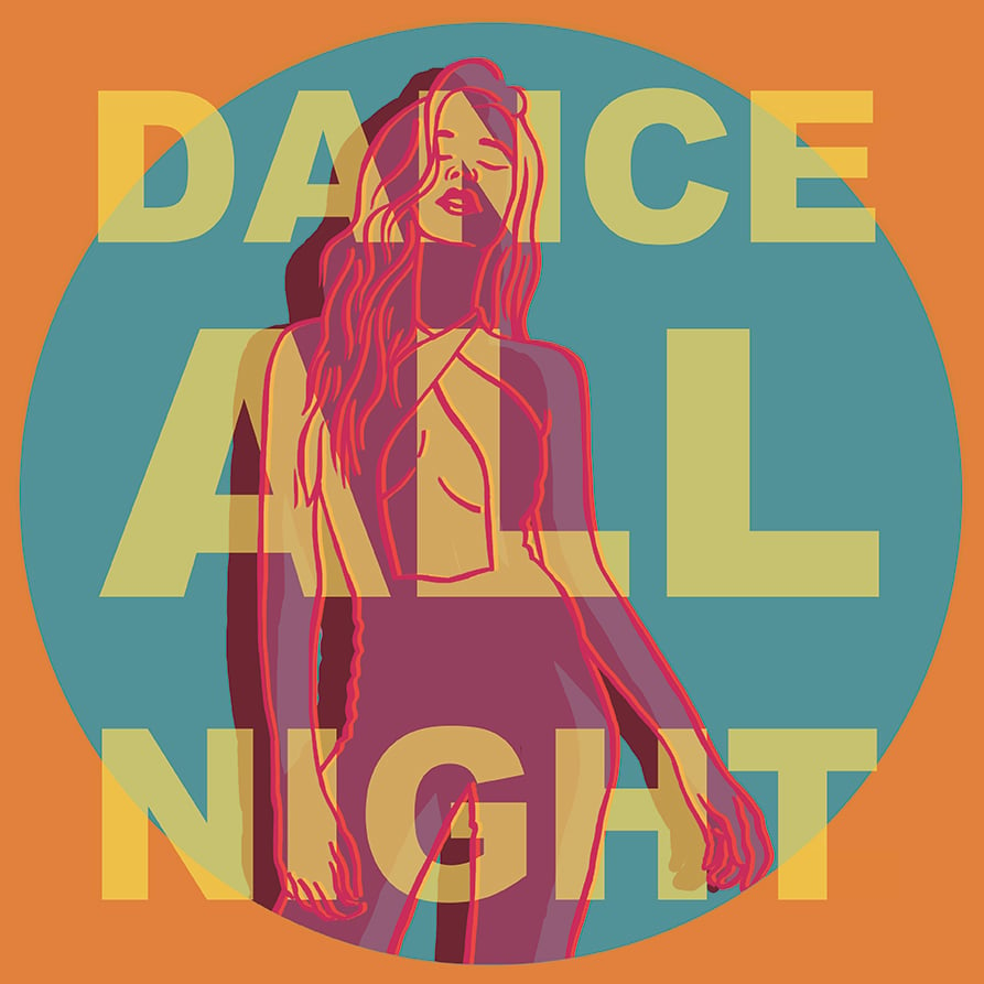 Image of 12" digital print, signed - DANCE ALL NIGHT