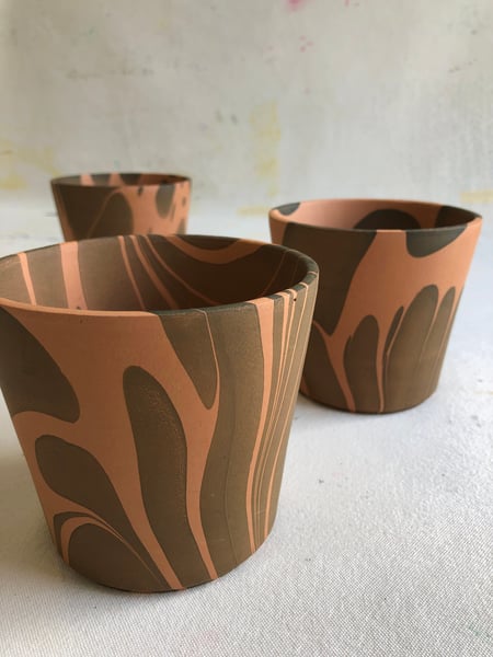 Image of MARBLED Pot - Small / Green