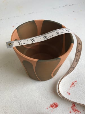 Image of MARBLED Pot - Small / Brown