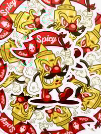 Image of Mean Mr Mustard Anthropomorphic Silly Mustard Bottle Man Vinyl Sticker