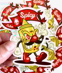 Image of Mean Mr Mustard Anthropomorphic Silly Mustard Bottle Man Vinyl Sticker