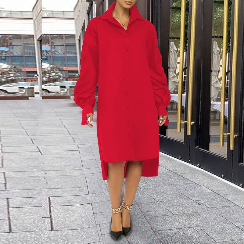 Long Sleeve Button Down Shirt Dress | Toni D Collection Long Sleeve Button Down Shirt Dress | Toni D Collection