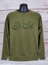 Unisex Embossed Sweatshirt (Army Green)