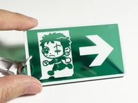 Image 1 of Zoro Exit Sign Keychain 