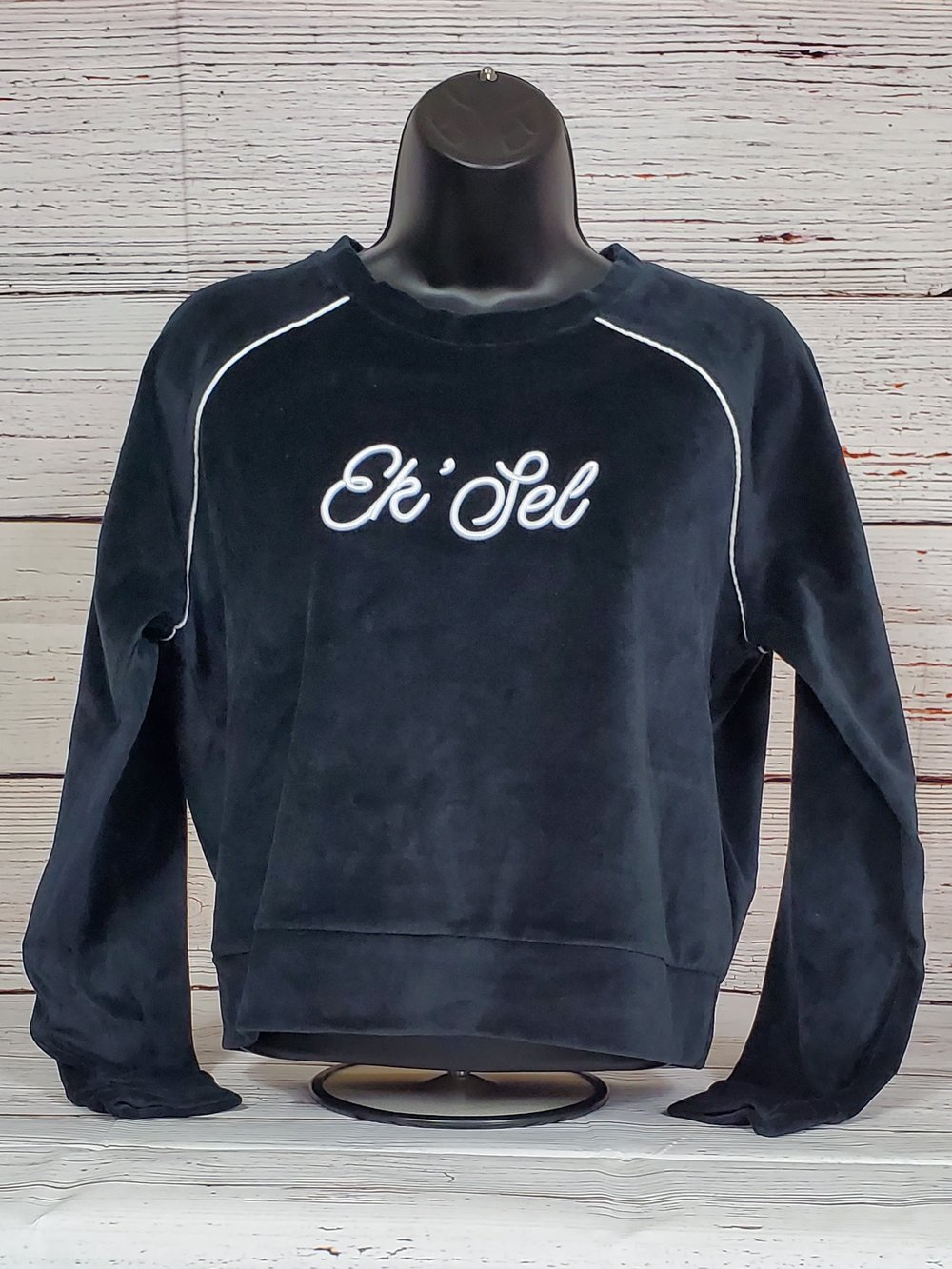 "Fancy" (Ladies long sleeve velour top)