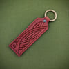Rectangular Leather Key Ring #1